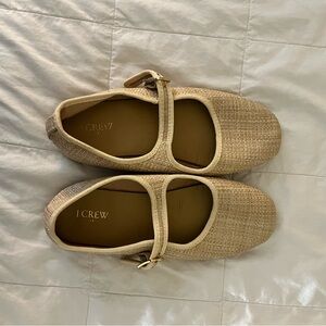 J.Crew Tan Mary Jane Flats